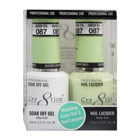 Cre8tion Soak Off Gel Matching Pair 0.5oz 087 GREEN TEA