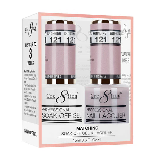 Cre8tion Soak Off Gel Matching Pair 0.5oz 121 BELONGING