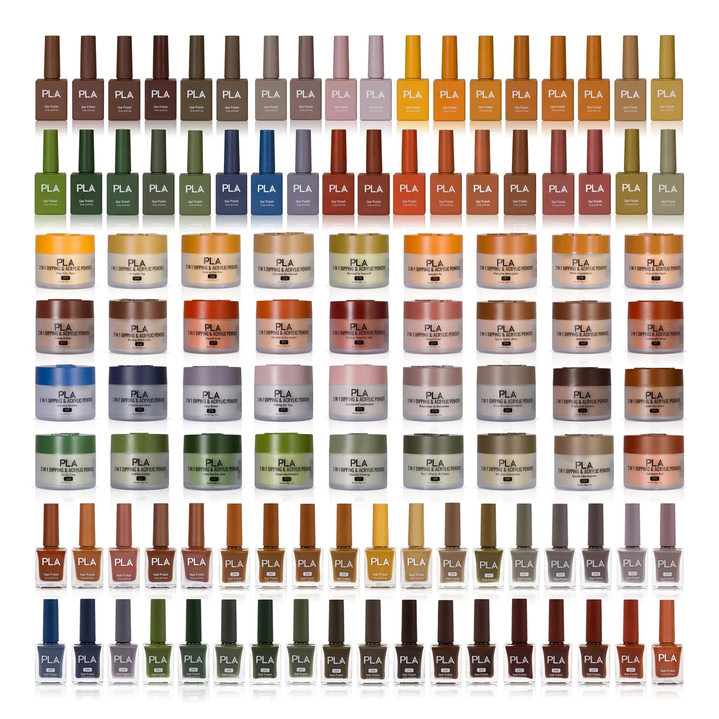 PLA Fall Collection 36 Colors - Free 1 Color Chart