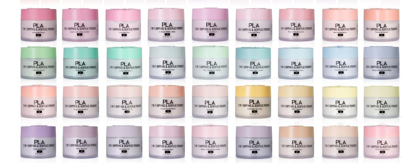 PLA Full Nail Collection Powder 308 Colors comes with 1 color sample