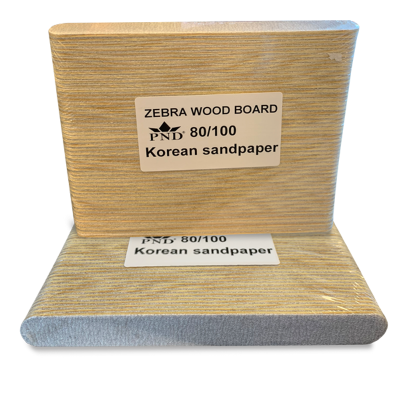 PND Manicure Files Zebra Wood Board 5" (50pcs/pack)