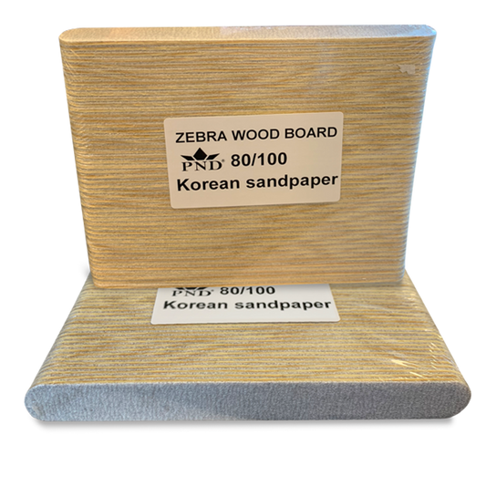 PND Manicure Files Zebra Wood Board 5" (50pcs/pack)