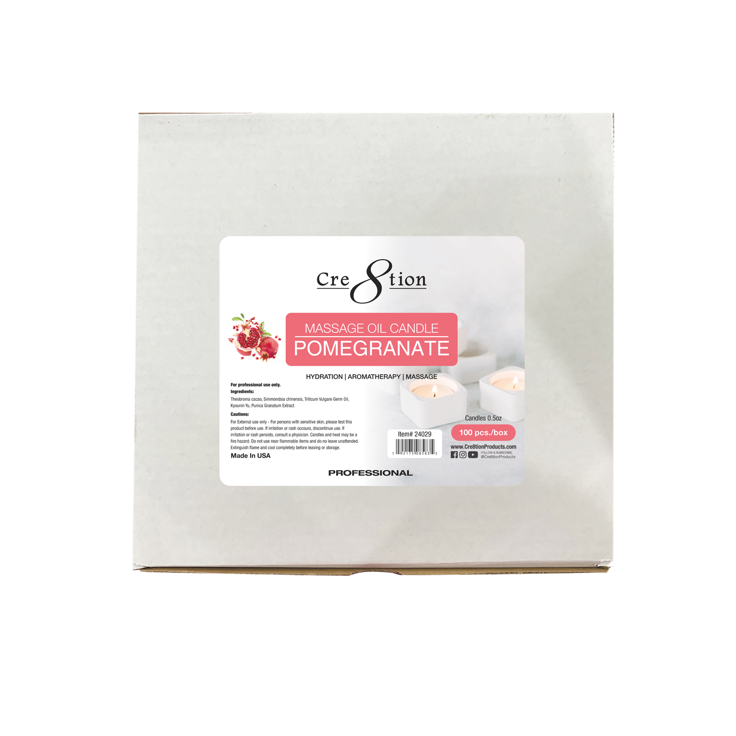 Cre8tion Massage Oil Candles - Tealight 0.5oz