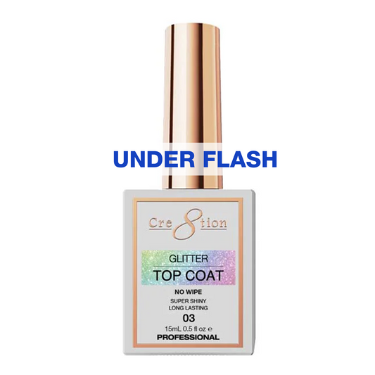 Cre8tion Glitter Top Coat 0.5oz 03