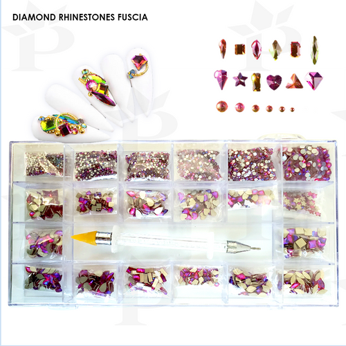 WAVEGEL RHINESTONE KIT BOX FUSCIA