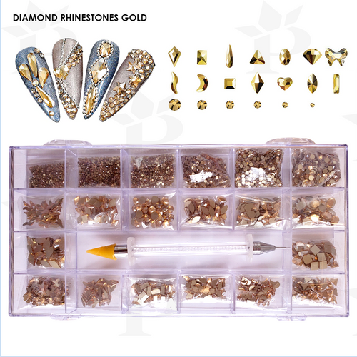 WAVEGEL RHINESTONE KIT BOX GOLD