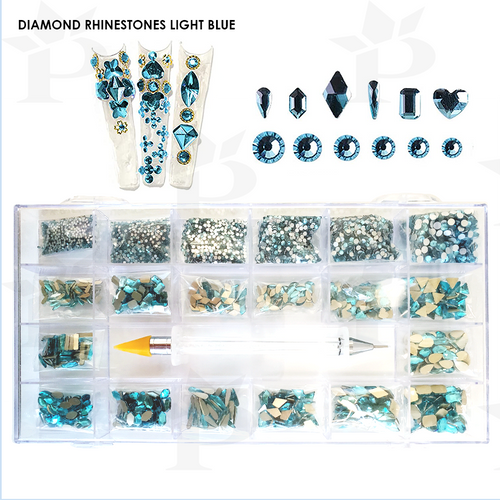 WAVEGEL RHINESTONE KIT BOX LIGHT BLUE