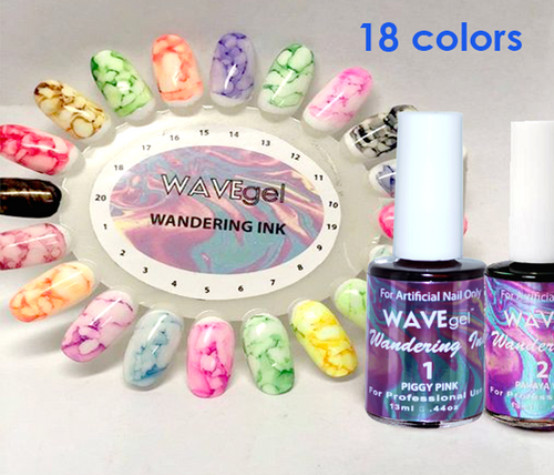 WAVEGEL WANDERING INK (MARBLE INK) - COMPLETE SET - 18 COLORS (#01-#18)