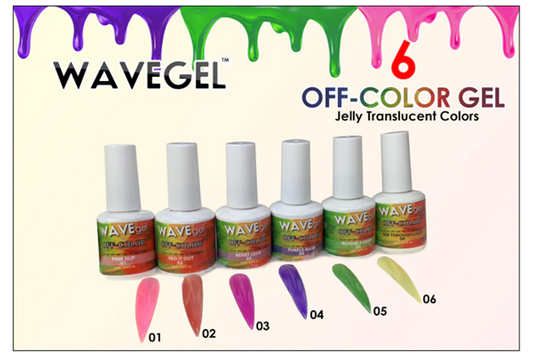 WAVEGEL OFF-COLOR GEL - COMPLETE SET - 6 COLORS (#01-#06)