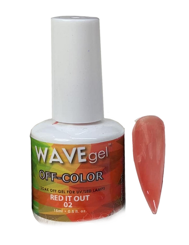 WAVEGEL OFF-COLOR GEL - #2 RED IT OUT .5 OZ