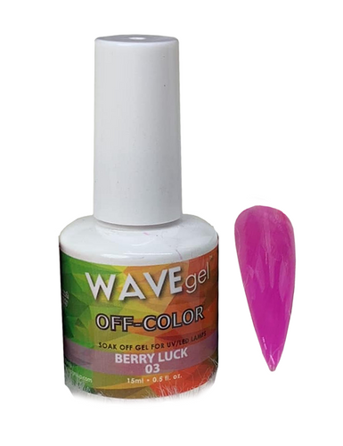 WAVEGEL OFF-COLOR GEL - #3 BERRY LUCK .5 OZ