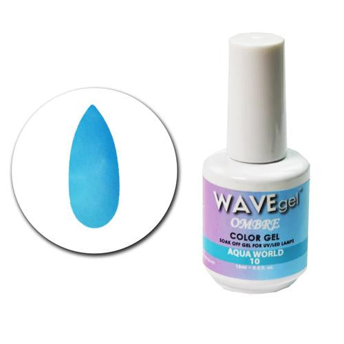 WAVEGEL OMBRE COLOR GEL - #10 AQUA WORLD .5 OZ