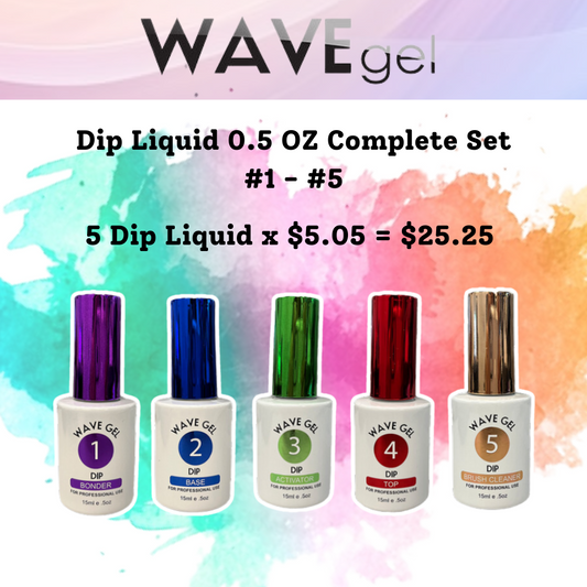 WAVEGEL DIP LIQUID 0.5OZ COMPLETE SET #1 - #5