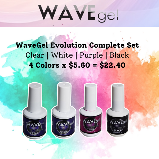 WAVEGEL EVOLUTION COMPLETE SET - 4 COLORS (CLEAR, WHITE, PURPLE, BLACK)