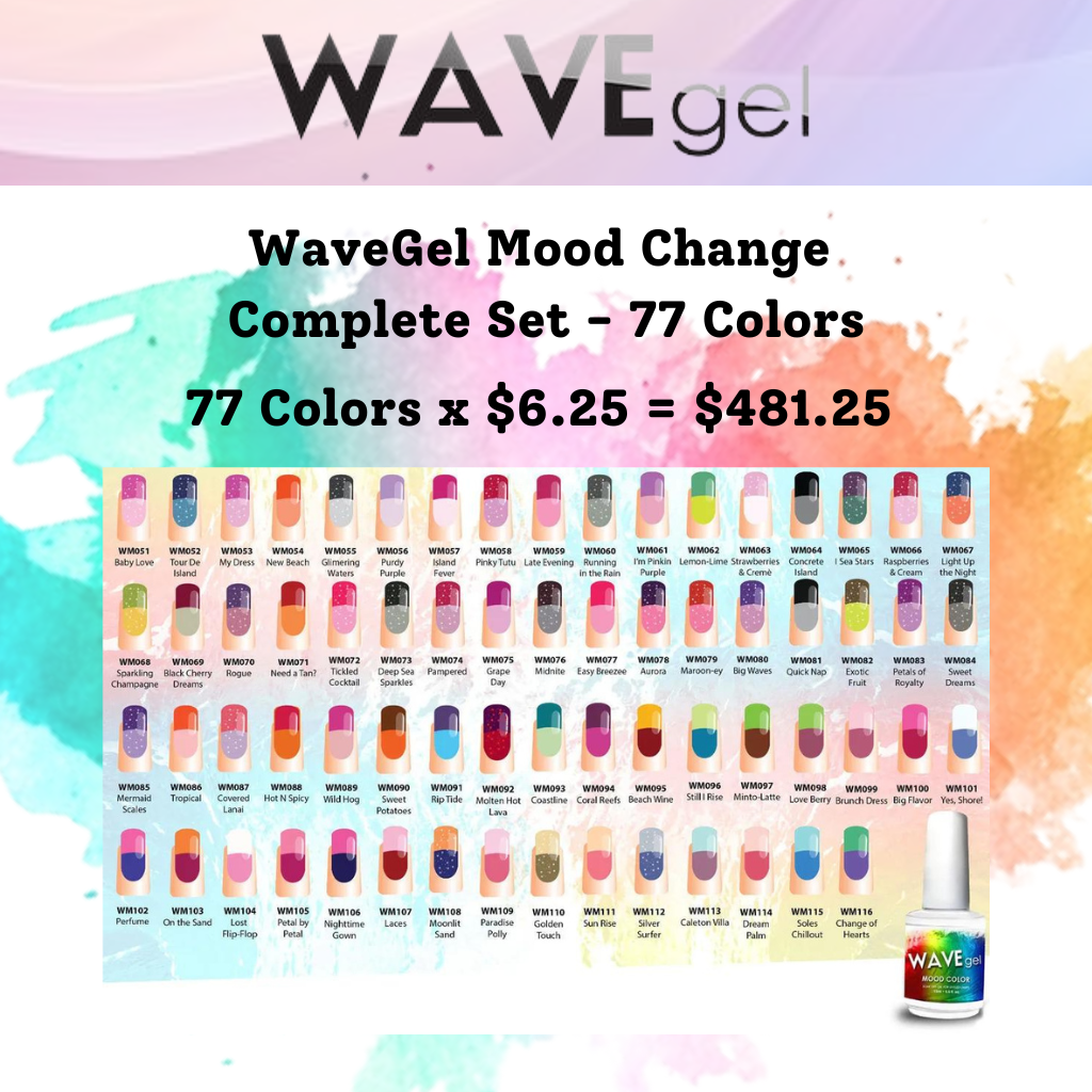 WAVEGEL MOOD CHANGE COMPLETE SET - 77 COLORS