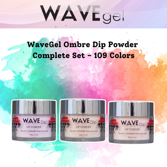WAVEGEL OMBRE DIP POWDER 2OZ COMPLETE SET - 109 COLORS