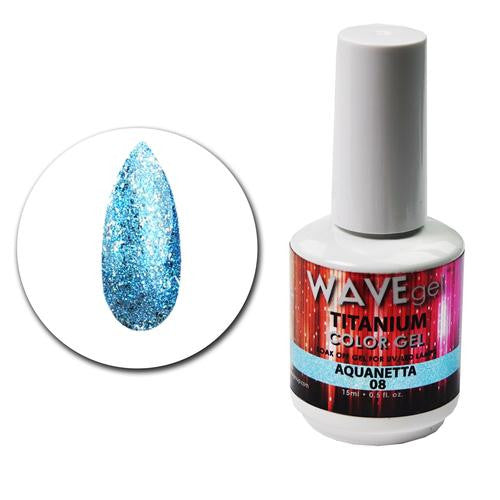 WAVEGEL TITANIUM COLOR GEL - #8 AQUANETTA .5 OZ