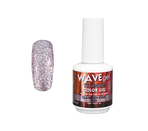 WAVEGEL TITANIUM COLOR GEL - #26 GLAMOUR PINK .5 OZ