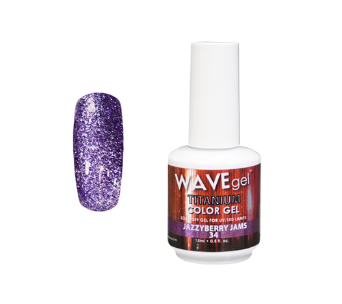 WAVEGEL TITANIUM COLOR GEL - #34 JAZYBERRY JAMS .5 OZ